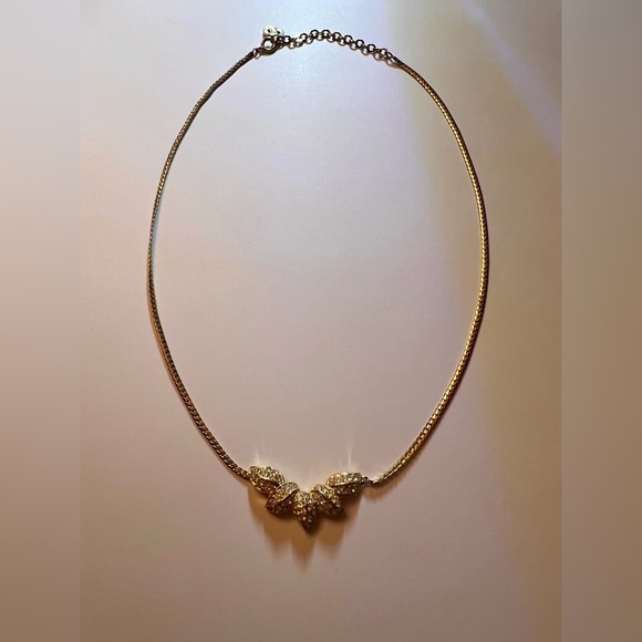 Christian Dior Herringbone Chain Rhinestone-embellished Necklace & Earrings - Picture 8 of 15